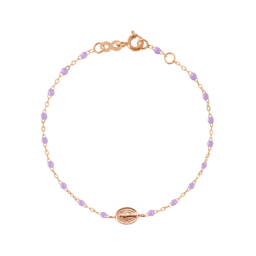 Gigi Clozeau - Baby Madone Charm Classic Gigi Lilac bracelet, Rose Gold, 5.1
