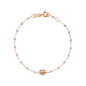 Gigi Clozeau - Baby Madone Charm Classic Gigi Lilac bracelet, Rose Gold, 5.1"