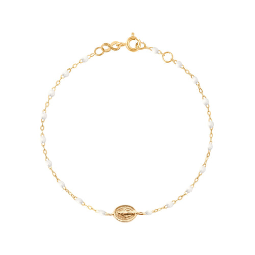 Gigi Clozeau - Baby Madone Charm Classic Gigi White bracelet, Yellow Gold, 5.1