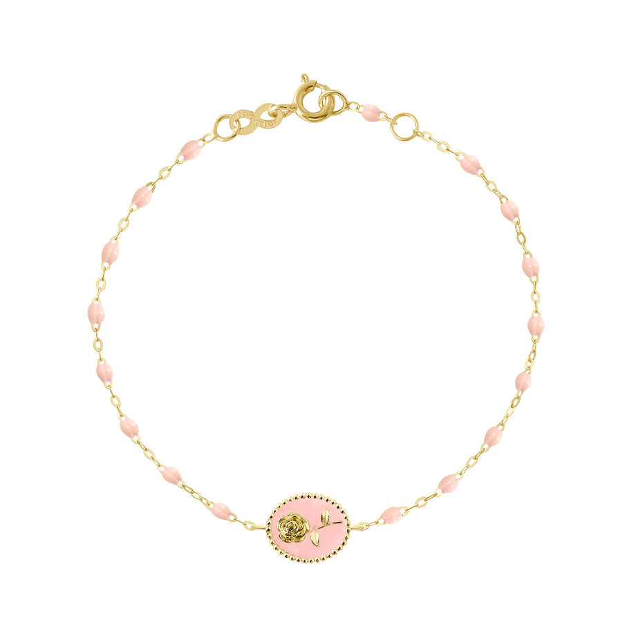 Gigi Clozeau - Baby Pink Rose Bracelet, Yellow Gold, 6.7