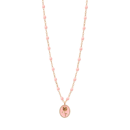 Gigi Clozeau - Baby Pink Rose Necklace, Rose Gold, 16.5