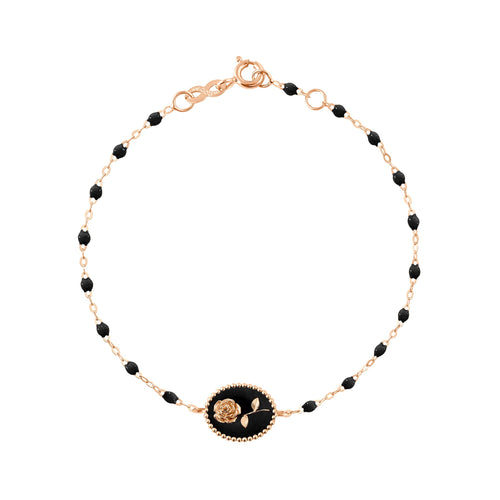 Gigi Clozeau - Black Rose Bracelet, Rose Gold, 6.7