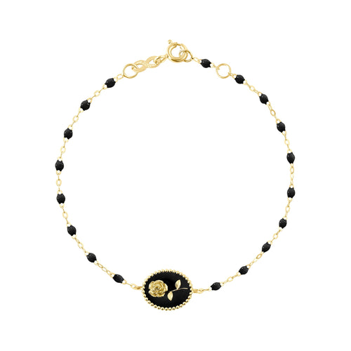 Gigi Clozeau - Black Rose Bracelet, Yellow Gold, 6.7