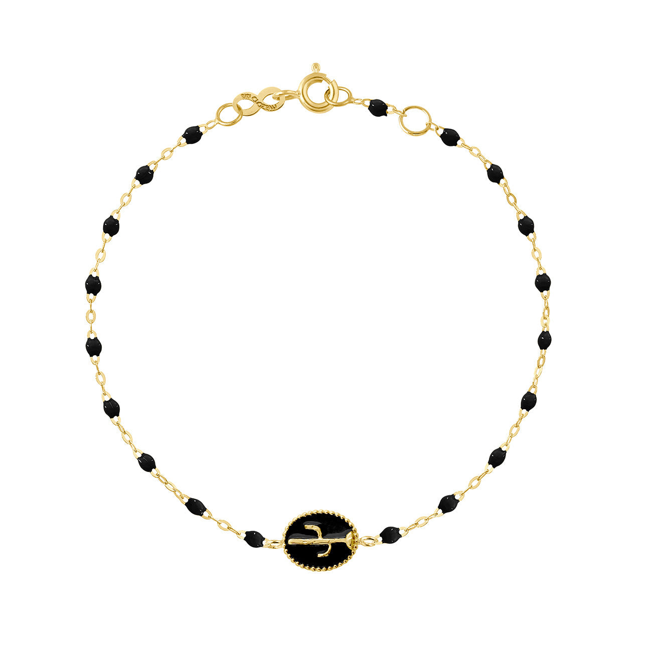 Gigi Clozeau - Cactus Classic Gigi Black bracelet, Yellow Gold, 6.7"