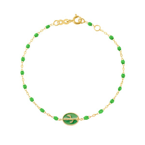 Gigi Clozeau - Cactus Classic Gigi Green bracelet, Yellow Gold, 6.7"