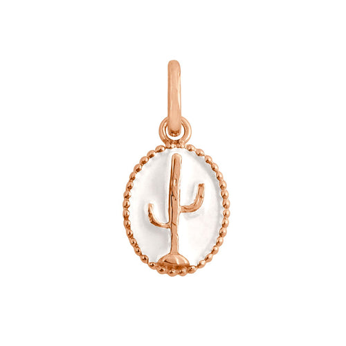 Gigi Clozeau - Cactus White Resin pendant, Rose Gold