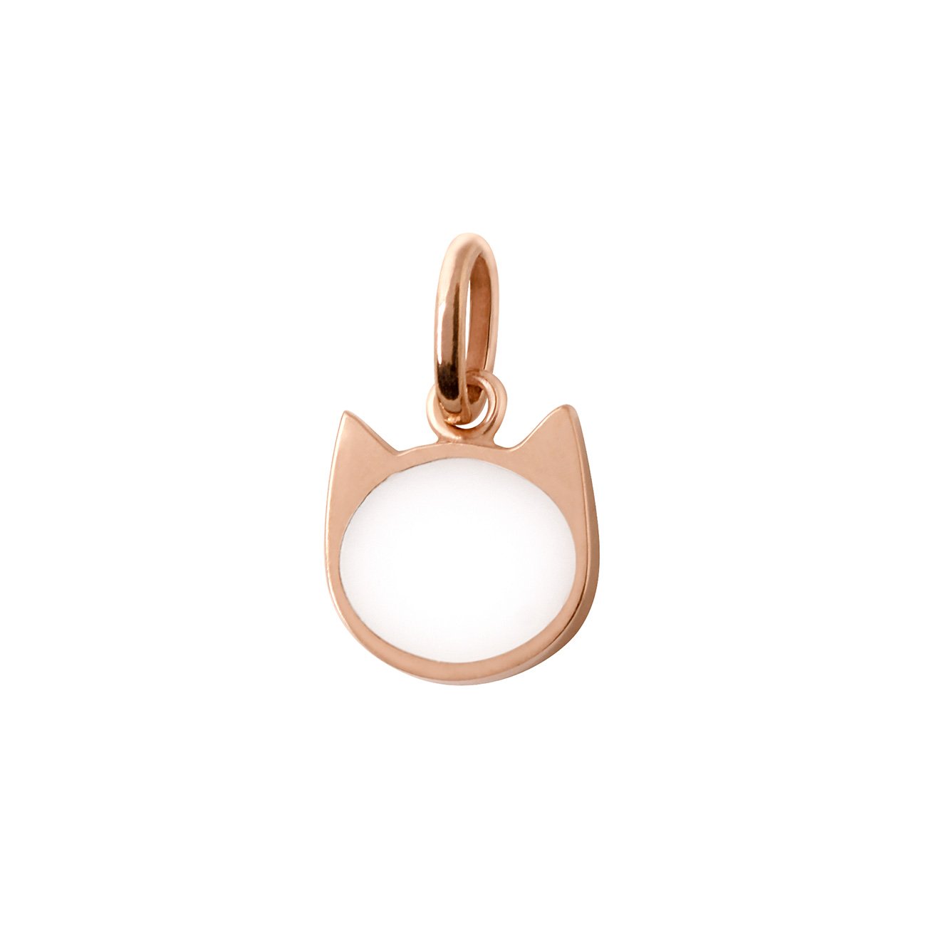 Gigi Clozeau - Cat White Resin pendant, Rose Gold