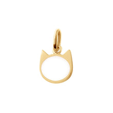 Gigi Clozeau - Cat White Resin pendant, Yellow Gold