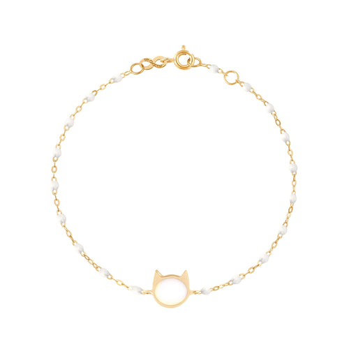 Gigi Clozeau - Cat Classic Gigi White bracelet, Yellow Gold, 6.7
