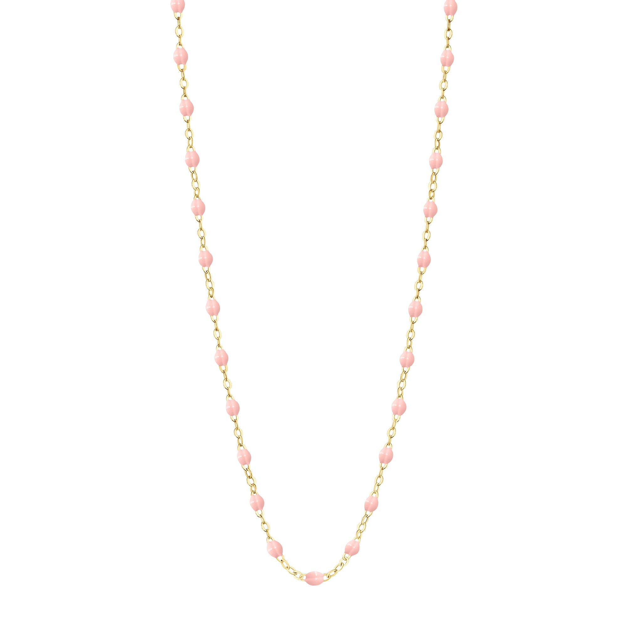 Gigi Clozeau - Child Classic Gigi Baby Pink necklace, Yellow Gold, 13"