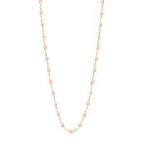 Gigi Clozeau - Child Classic Gigi Baby Pink necklace, Yellow Gold, 13"