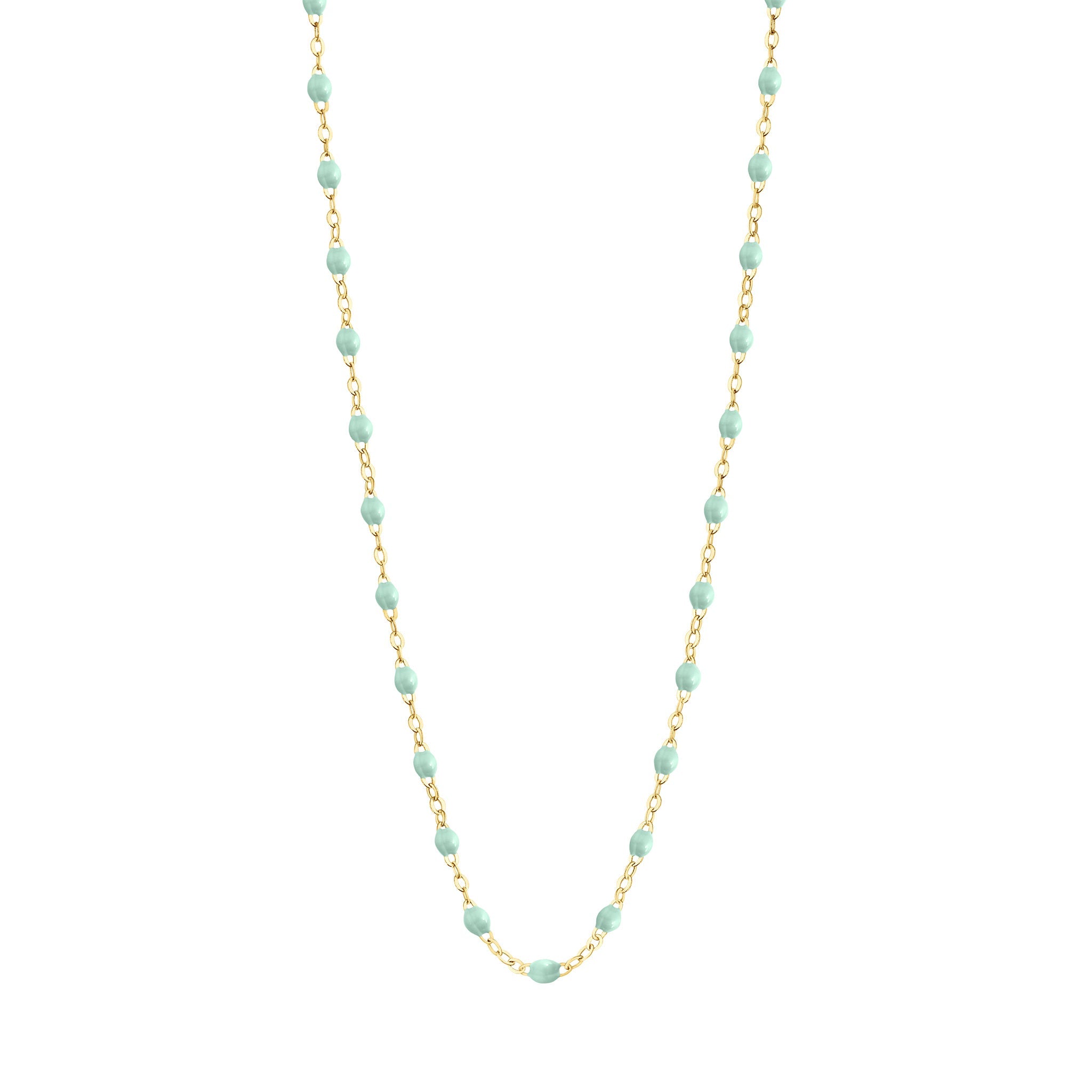 Gigi Clozeau - Child Classic Gigi Jade necklace, Yellow Gold, 13"