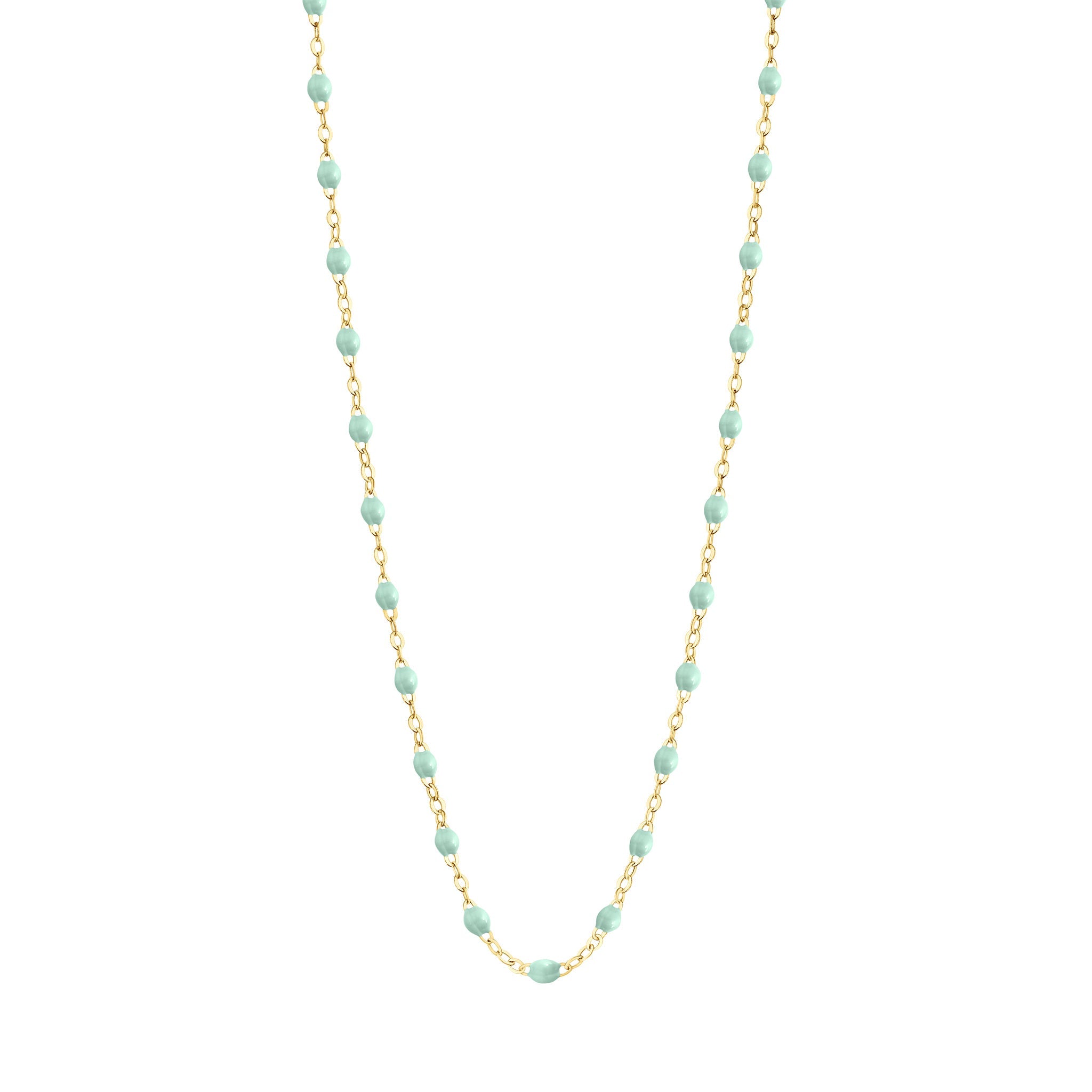 Child Classic Gigi Jade necklace, Yellow Gold, 13