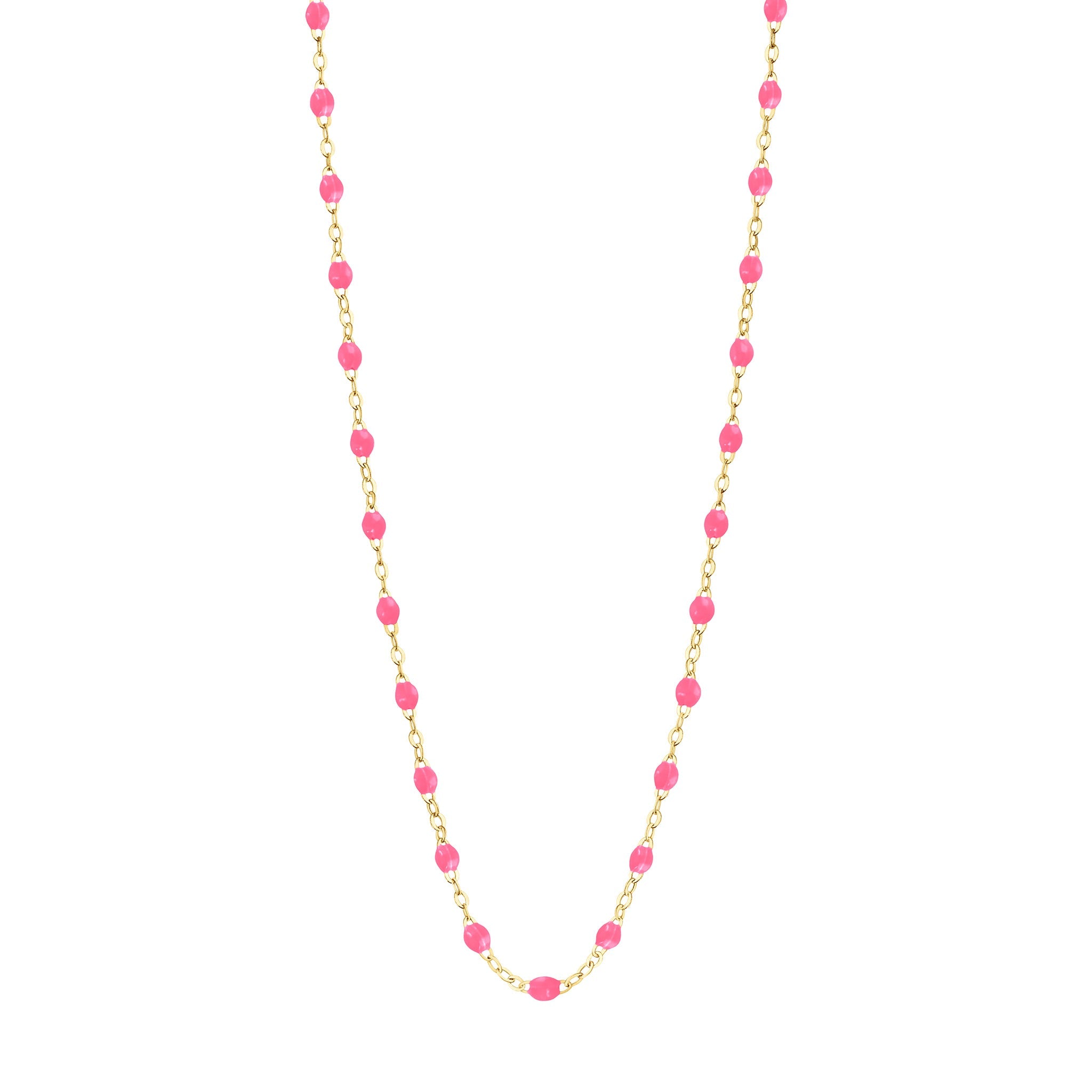 Gigi Clozeau - Child Classic Gigi Pink necklace, Yellow Gold, 13"