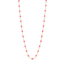 Gigi Clozeau - Child Classic Gigi Pink necklace, Yellow Gold, 13"