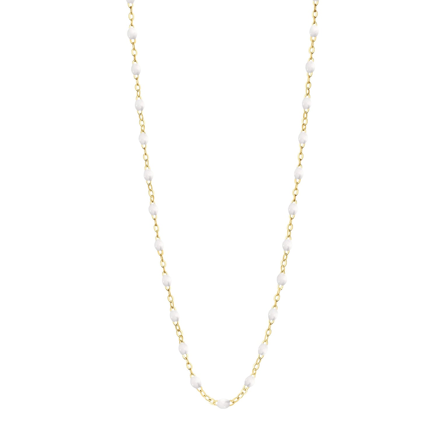 Gigi Clozeau - Child Classic Gigi White necklace, Yellow Gold, 13"