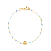 Gigi Clozeau - Child Madone Charm Classic Gigi Baby Blue bracelet, Yellow Gold, 5.9"