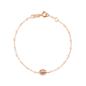 Gigi Clozeau - Child Madone Charm Classic Gigi Baby Pink bracelet, Rose Gold, 5.9"