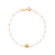 Gigi Clozeau - Child Madone Charm Classic Gigi Baby Pink bracelet, Yellow Gold, 5.9"