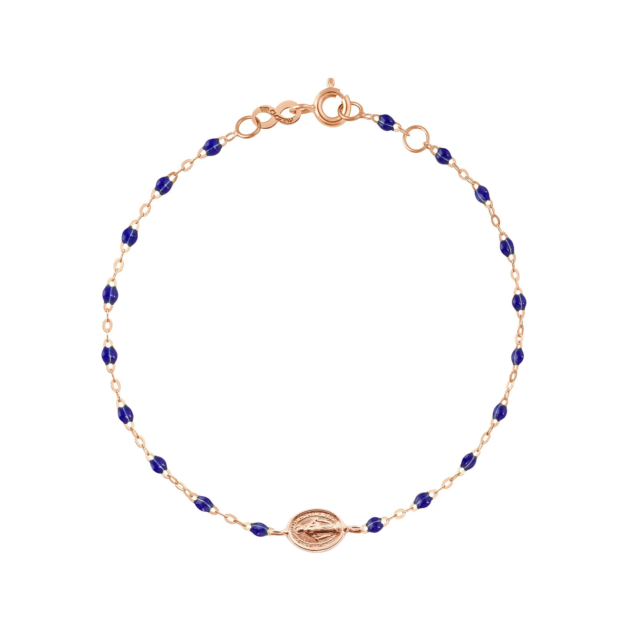 Gigi Clozeau - Child Madone Charm Classic Gigi Lapis bracelet, Rose Gold, 5.9"