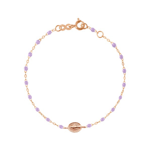 Gigi Clozeau - Child Madone Charm Classic Gigi Lilac bracelet, Rose Gold, 5.9"