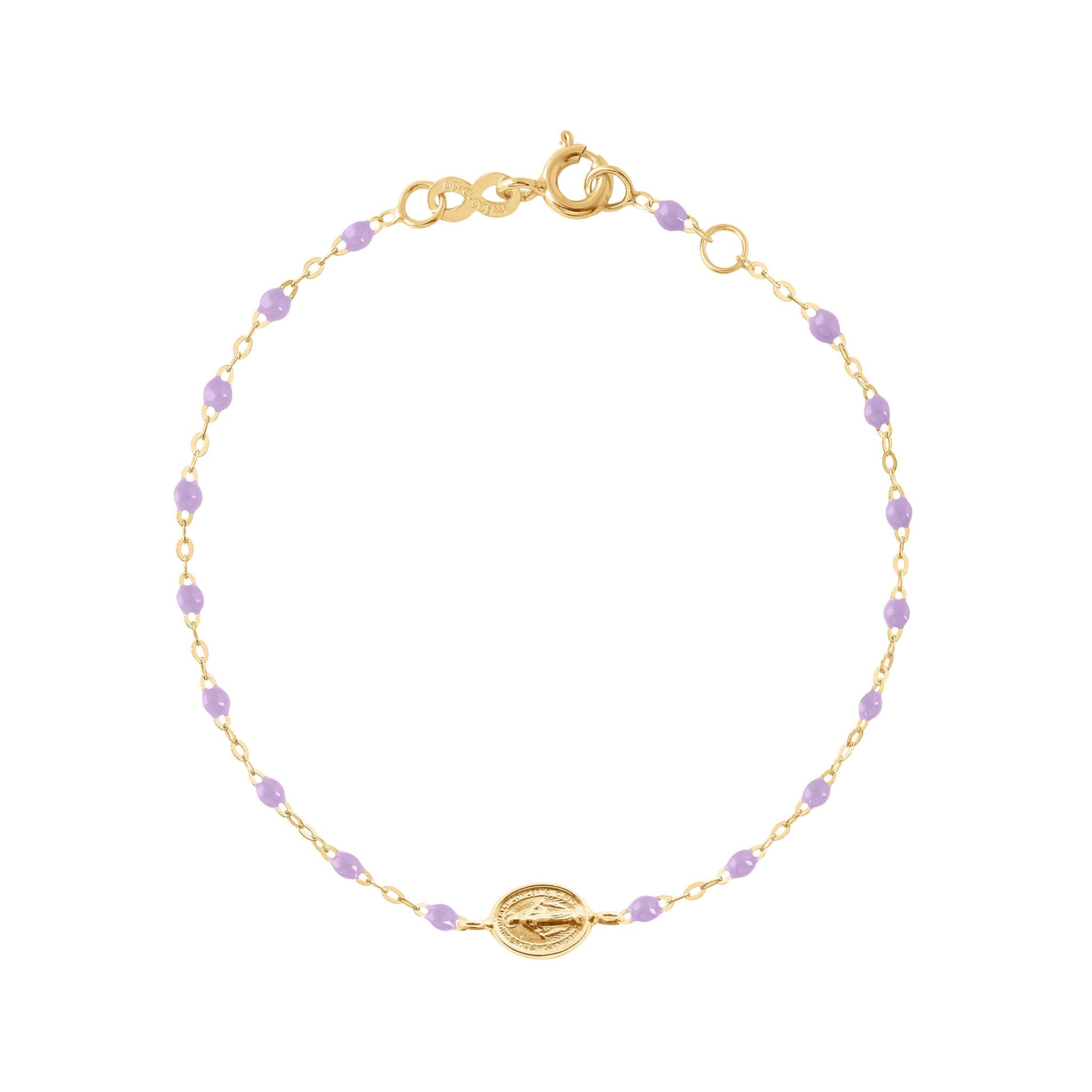 Gigi Clozeau - Child Madone Charm Classic Gigi Lilac bracelet, Yellow Gold, 5.9"