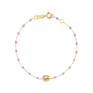 Gigi Clozeau - Child Madone Charm Classic Gigi Lilac bracelet, Yellow Gold, 5.9"