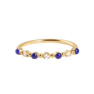 Gigi Clozeau - Classic Gigi 3 Diamond Lapis Ring, Yellow Gold, Size 6