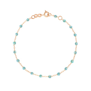 Gigi Clozeau - Classic Gigi Aqua bracelet, Rose Gold, 5.9"