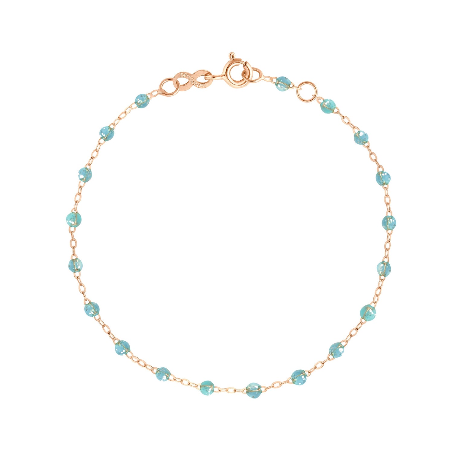Gigi Clozeau - Classic Gigi Aqua bracelet, Rose Gold, 5.9"