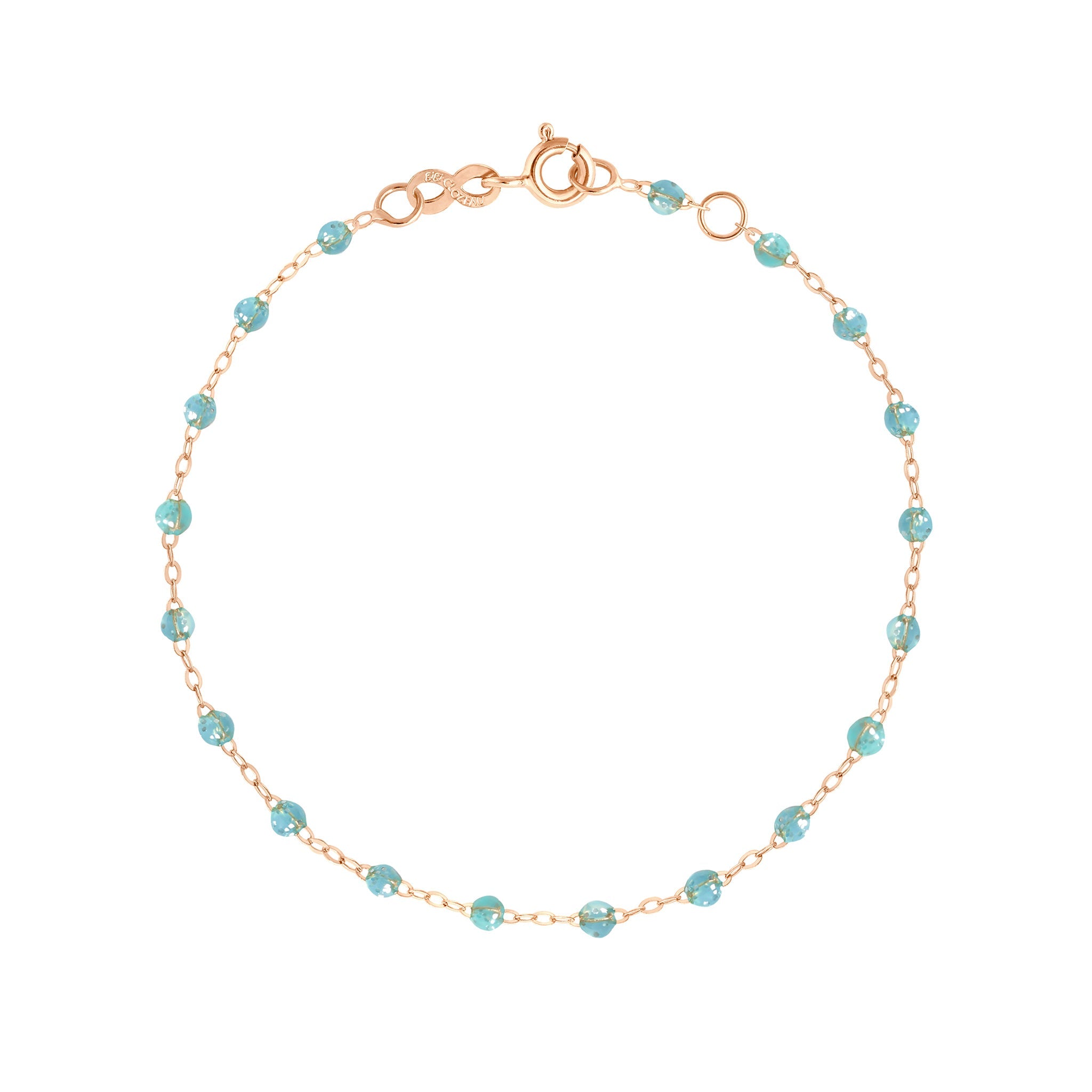 Gigi Clozeau - Classic Gigi Aqua bracelet, Rose Gold, 7.1"