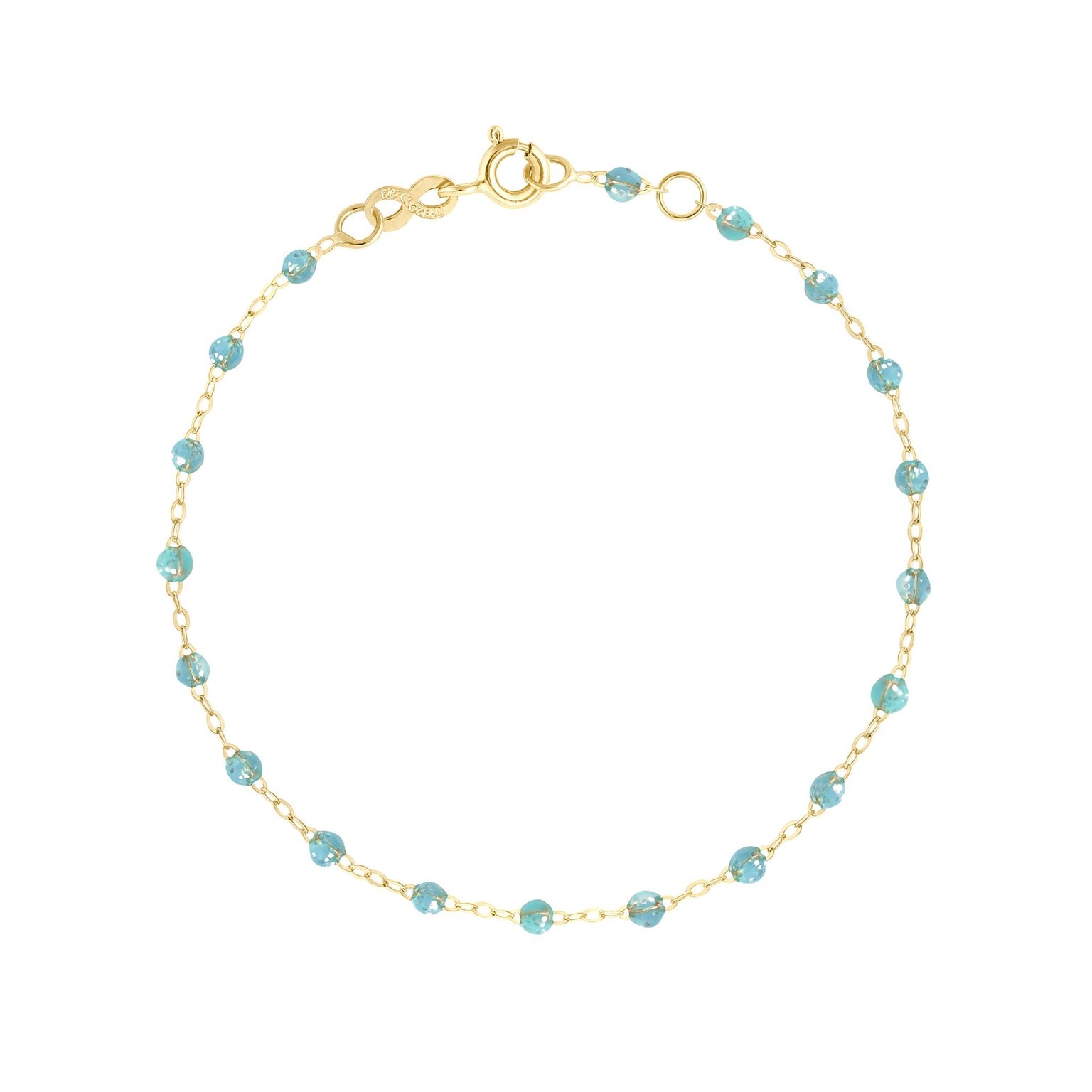 Gigi Clozeau - Classic Gigi Aqua bracelet, Yellow Gold, 5.9"