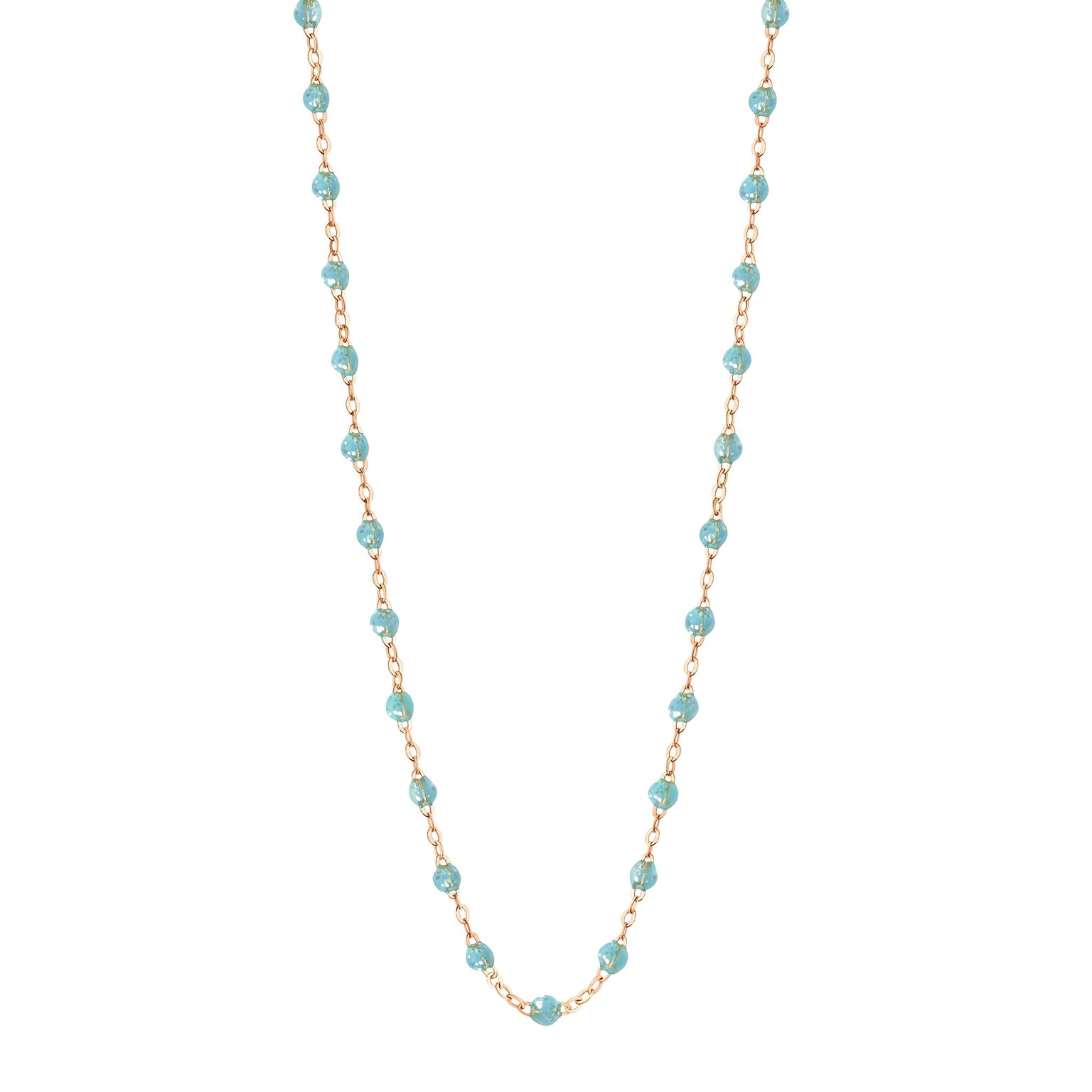 Gigi Clozeau - Classic Gigi Aqua necklace, Rose Gold, 16.5"