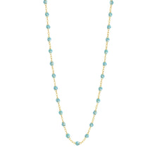 Gigi Clozeau - Classic Gigi Aqua necklace, Yellow Gold, 16.5"