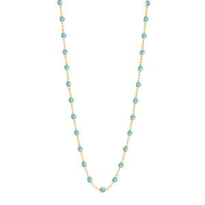 Gigi Clozeau - Classic Gigi Aqua necklace, Yellow Gold, 16.5"