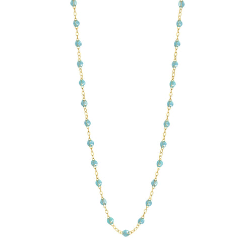 Gigi Clozeau - Classic Gigi Aqua necklace, Yellow Gold, 17.7