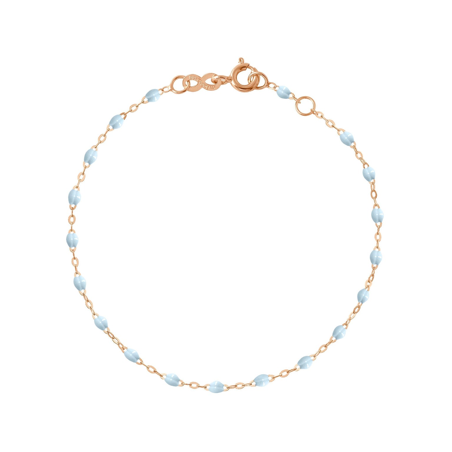 Gigi Clozeau - Classic Gigi Baby Blue bracelet, Rose Gold, 7.5"