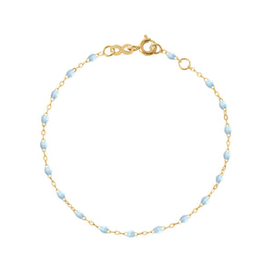 Gigi Clozeau - Classic Gigi Baby Blue bracelet, Yellow Gold, 5.9"