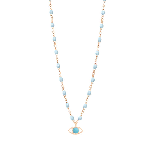Gigi Clozeau - Classic Gigi Baby Blue Eye Necklace, Rose Gold, 16.5