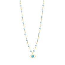 Gigi Clozeau - Classic Gigi Baby Blue Eye Necklace, Yellow Gold, 16.5"