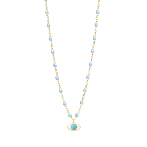 Gigi Clozeau - Classic Gigi Baby Blue Eye Necklace, Yellow Gold, 16.5