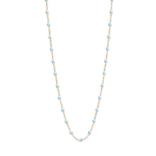 Gigi Clozeau - Classic Gigi Baby Blue necklace, Rose Gold, 17.7"