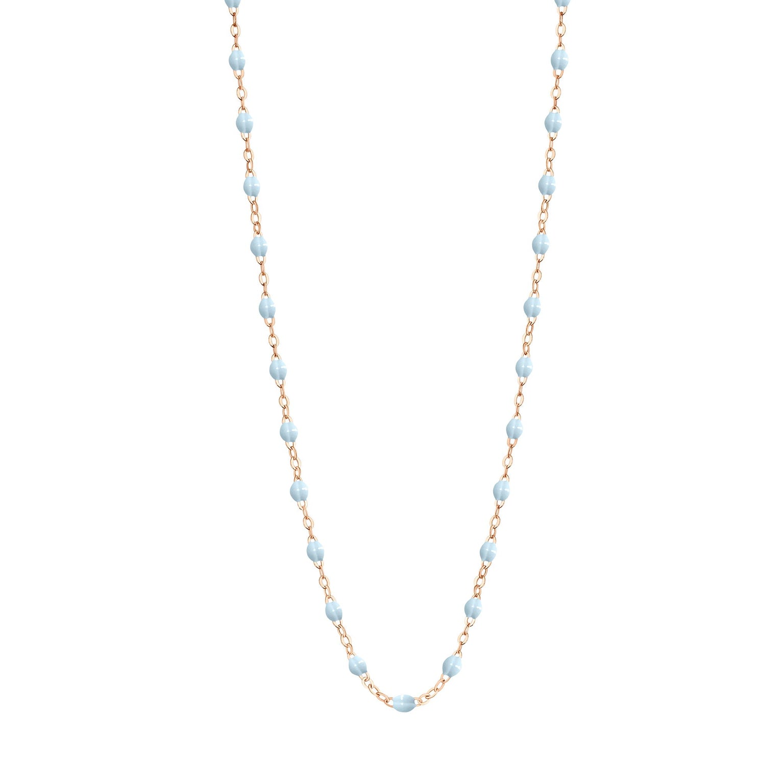 Gigi Clozeau - Classic Gigi Baby Blue necklace, Rose Gold, 17.7"