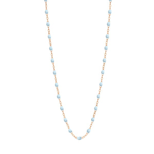 Gigi Clozeau - Classic Gigi Baby Blue necklace, Rose Gold, 19.7"