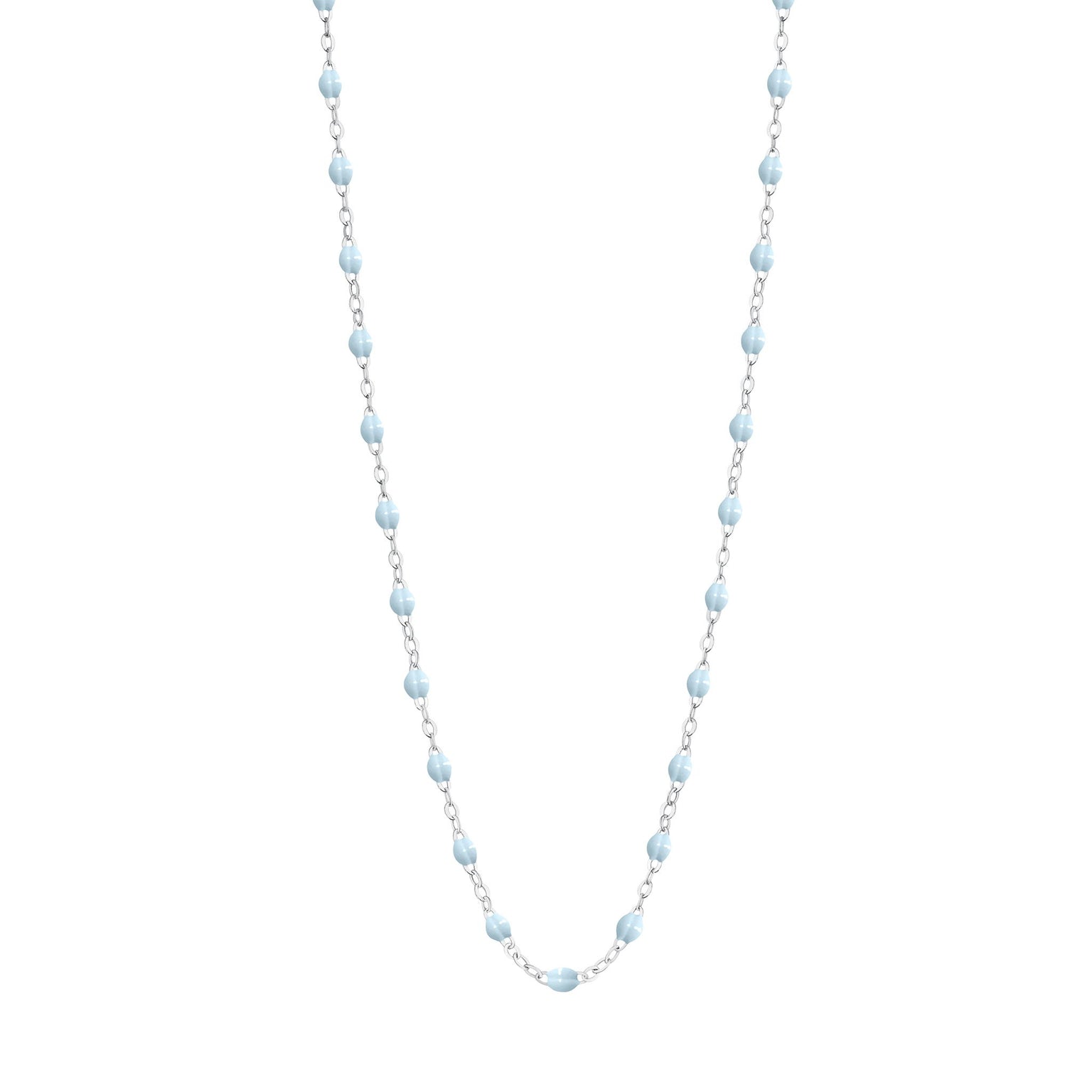 Gigi Clozeau - Classic Gigi Baby Blue necklace, White Gold, 17.7"