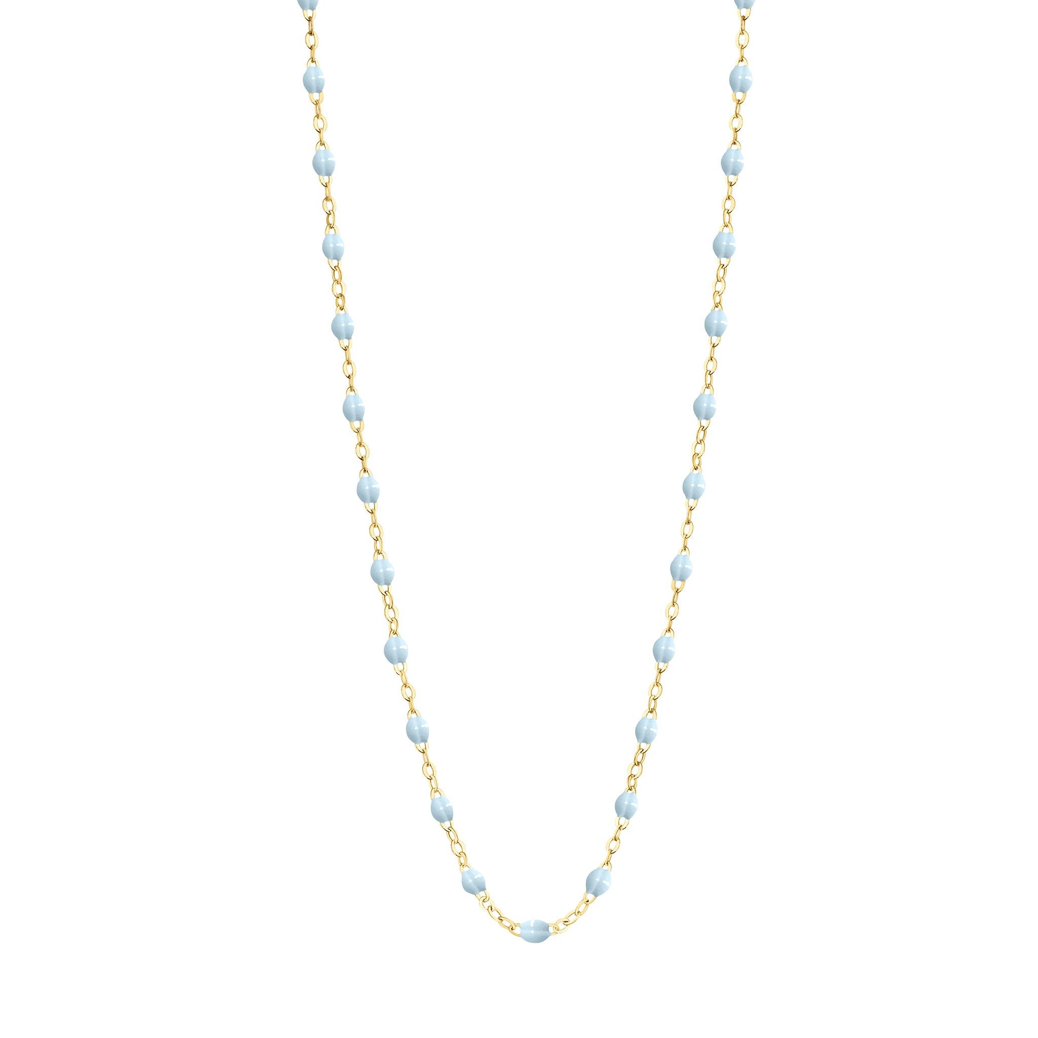 Gigi Clozeau - Classic Gigi Baby Blue necklace, yellow gold, 16.5"