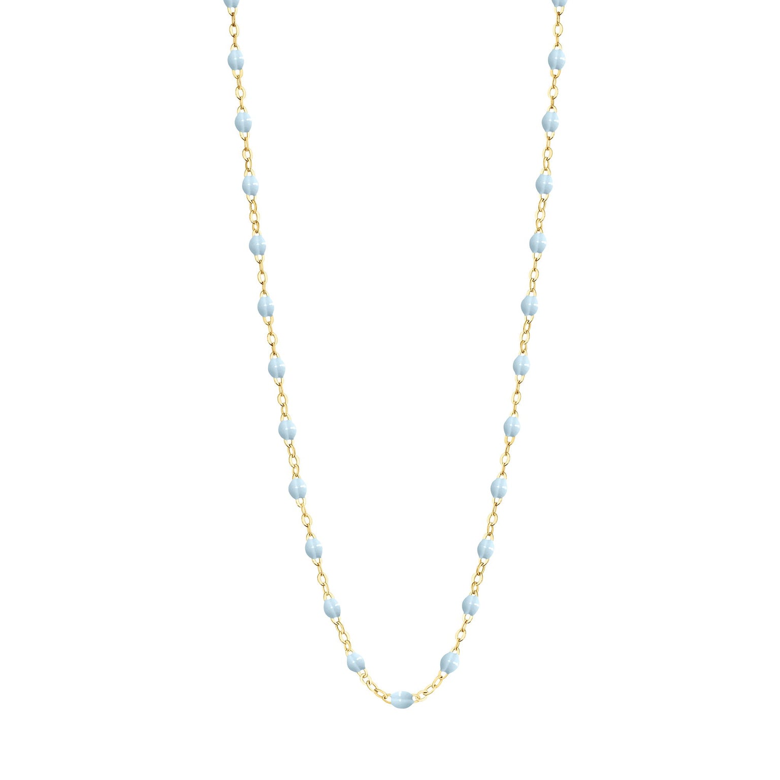 Gigi Clozeau - Classic Gigi Baby Blue necklace, yellow gold, 16.5"
