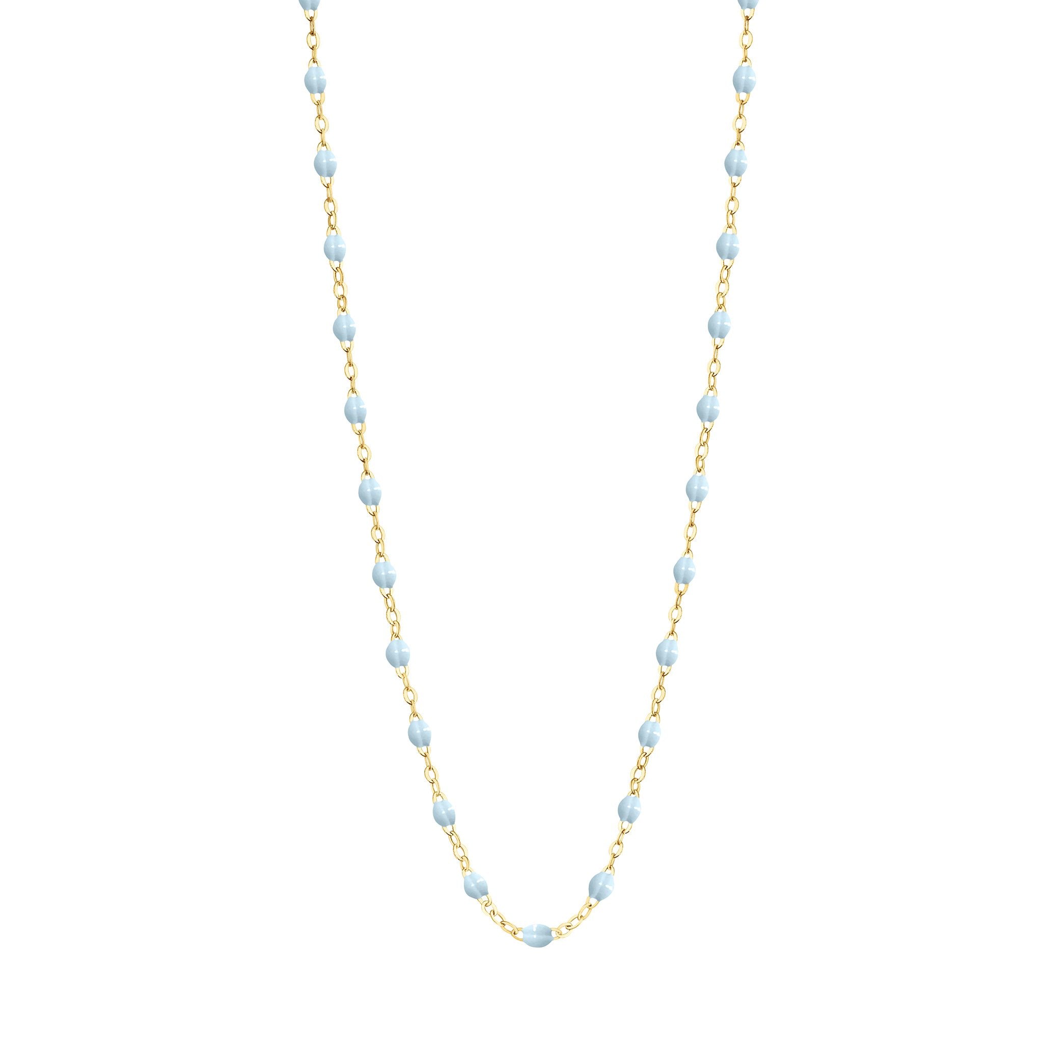 Gigi Clozeau - Classic Gigi Baby Blue necklace, Yellow Gold, 17.7"