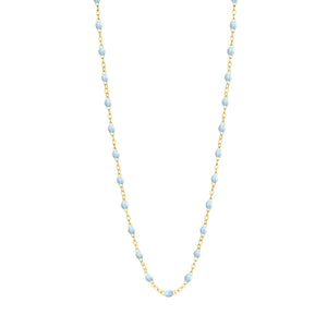 Gigi Clozeau - Classic Gigi Baby Blue necklace, Yellow Gold, 17.7"