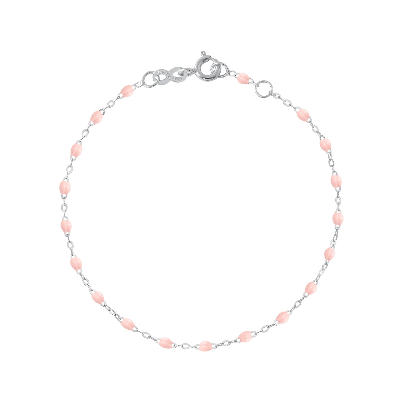 Gigi Clozeau - Classic Gigi Baby Pink bracelet, White Gold, 7.5"